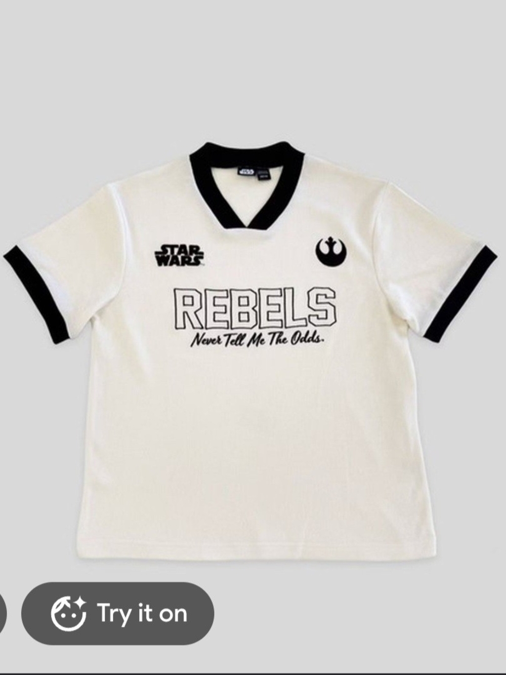 Star Wars White & Black Rebels Short Sleeve Mens Tee
